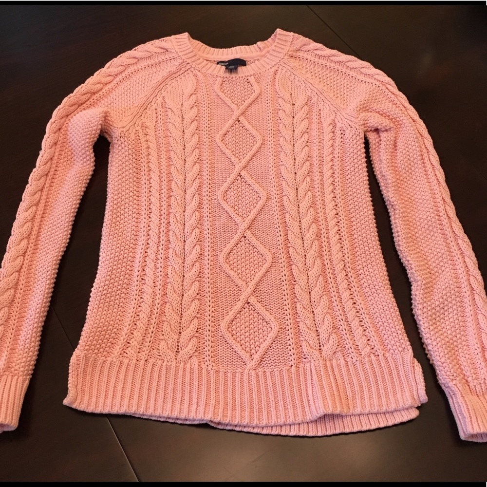 GAP Kids Light Pink Cable-knit Sweater Sz 14/16XXL